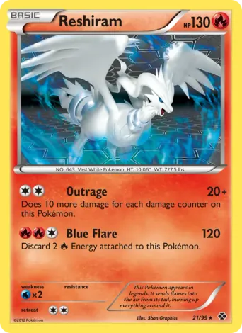 Reshiram Pokémon card #21