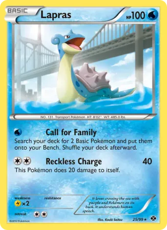 Lapras Pokémon card #25