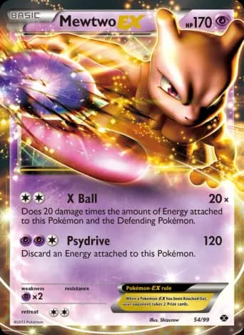 Mewtwo-EX Pokémon card #54