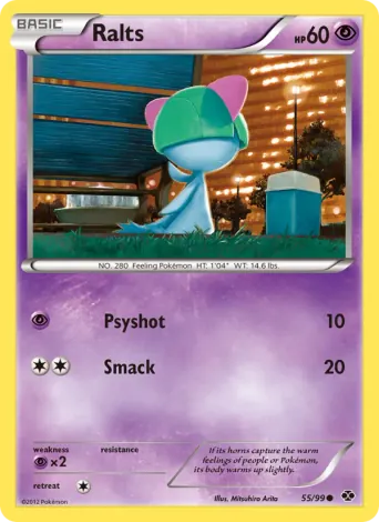 Ralts Pokémon card #55