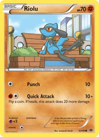 Riolu Pokémon card #63