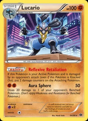 Lucario Pokémon card #64