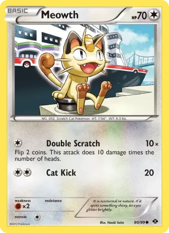 Meowth Pokémon card #80