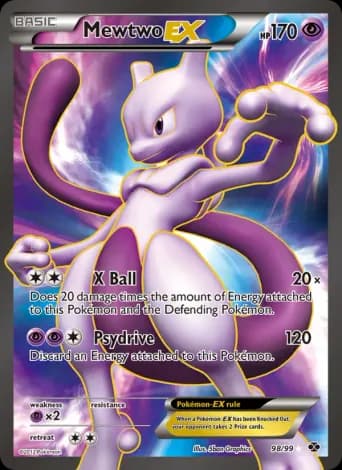 Mewtwo-EX Pokémon card #98