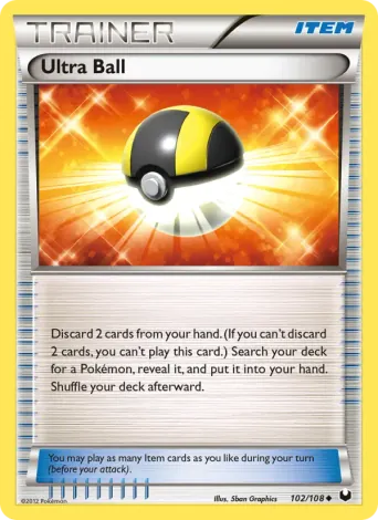 Ultra Ball Pokémon card #102