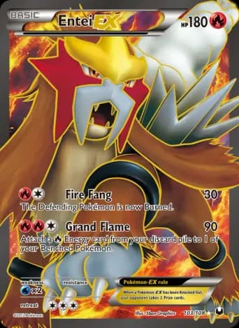 Entei-EX Pokémon card #103