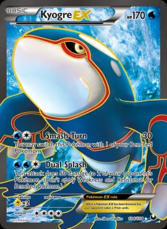 Kyogre-EX Pokémon card #104