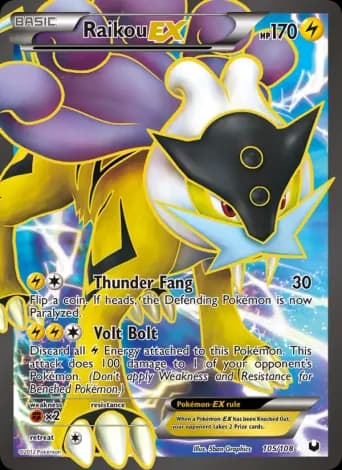 Raikou-EX Pokémon card #105