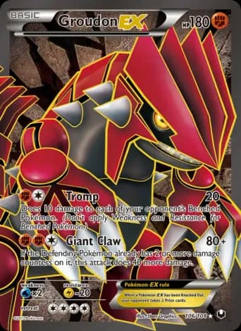 Groudon-EX Pokémon card #106