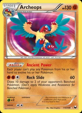 Archeops Pokémon card #110