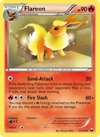 Flareon Pokémon card #12