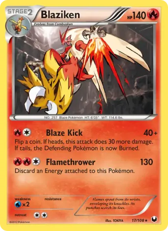 Blaziken Pokémon card #17