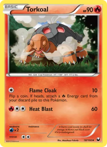 Torkoal Pokémon card #18