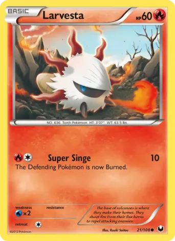 Larvesta Pokémon card #21