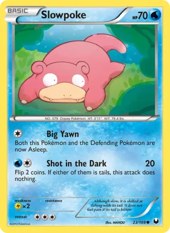 Slowpoke Pokémon card #23
