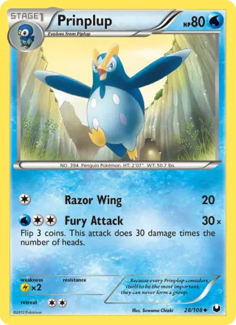 Prinplup Pokémon card #28