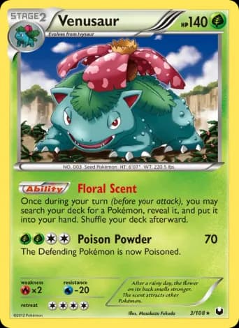 Venusaur Pokémon card #3