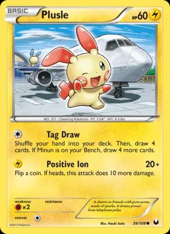 Plusle Pokémon card #39