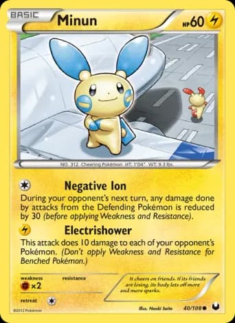 Minun Pokémon card #40