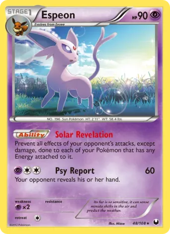 Espeon Pokémon card #48