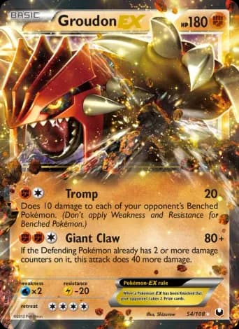 Groudon-EX Pokémon card #54