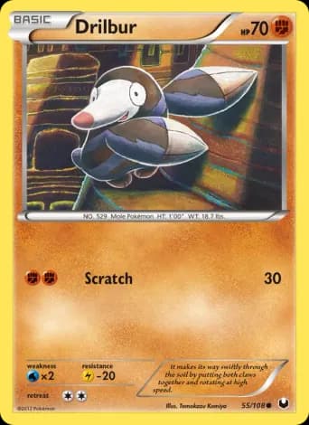 Drilbur Pokémon card #55