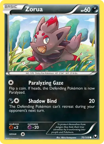 Zorua Pokémon card #70