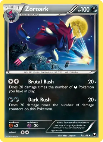 Zoroark Pokémon card #71