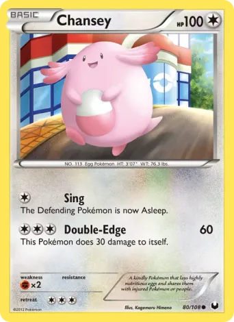 Chansey Pokémon card #80