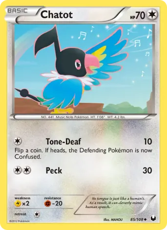Chatot Pokémon card #85