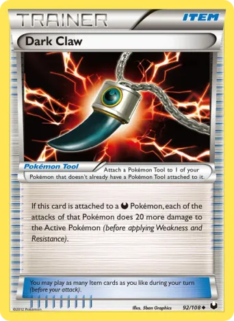 Dark Claw Pokémon card #92
