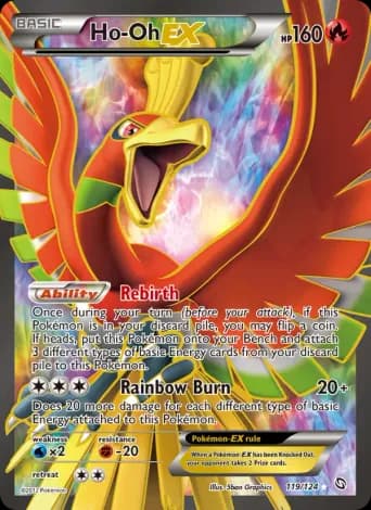 Ho-Oh-EX Pokémon card #119