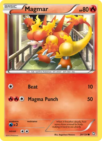 Magmar Pokémon card #20