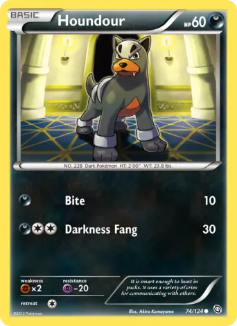 Houndour Pokémon card #74