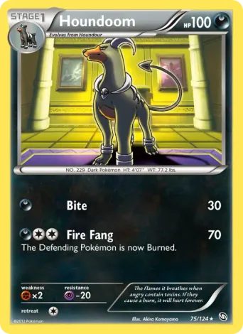 Houndoom Pokémon card #75