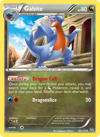 Gabite Pokémon card #89