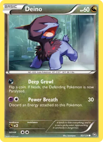 Deino Pokémon card #93