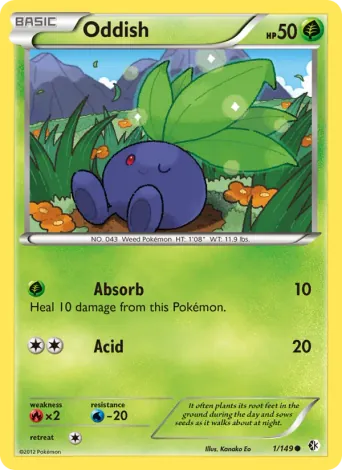 Oddish Pokémon card #1