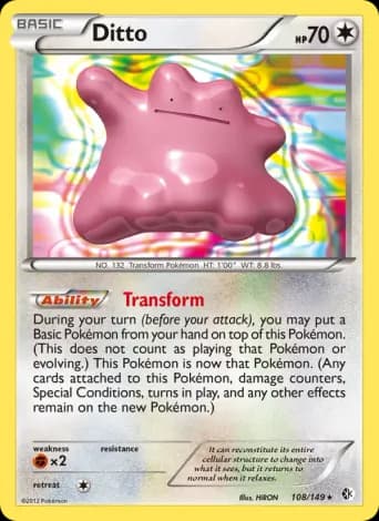Ditto Pokémon card #108