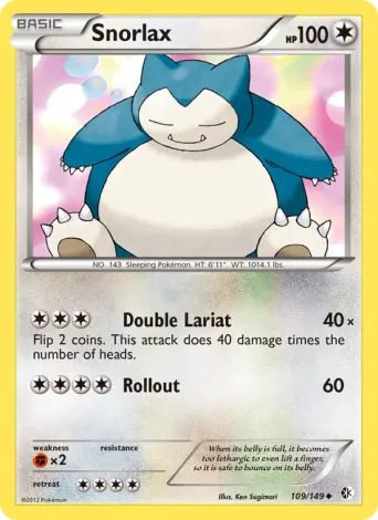 Snorlax Pokémon card #109