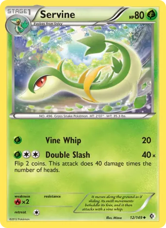 Servine Pokémon card #12
