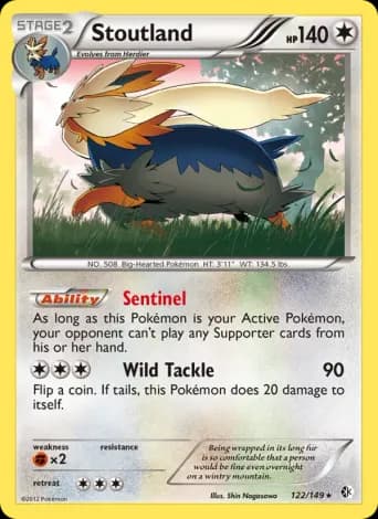 Stoutland Pokémon card #122