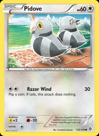 Pidove Pokémon card #123