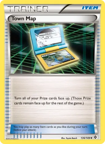 Town Map Pokémon card #136