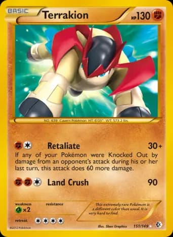 Terrakion Pokémon card #151