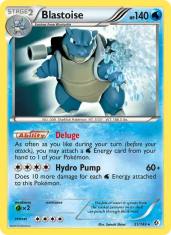 Blastoise Pokémon card #31