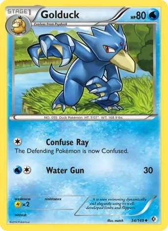 Golduck Pokémon card #34