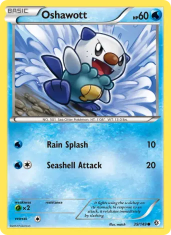 Oshawott Pokémon card #39
