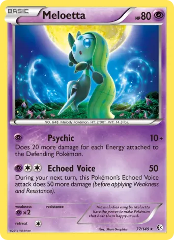 Meloetta Pokémon card #77