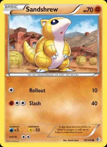 Sandshrew Pokémon card #78
